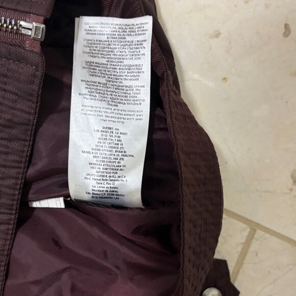 Guess Men's Quilted Jacket - Dark Burgundy - Picture 5 of 7